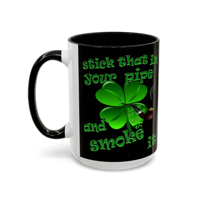 celtics logo - Accent Mug (black)