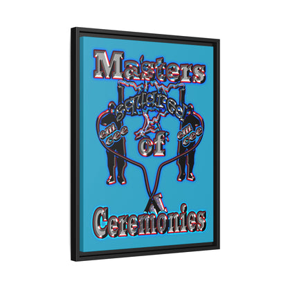 em cee squared - framed canvas art (turquoise)