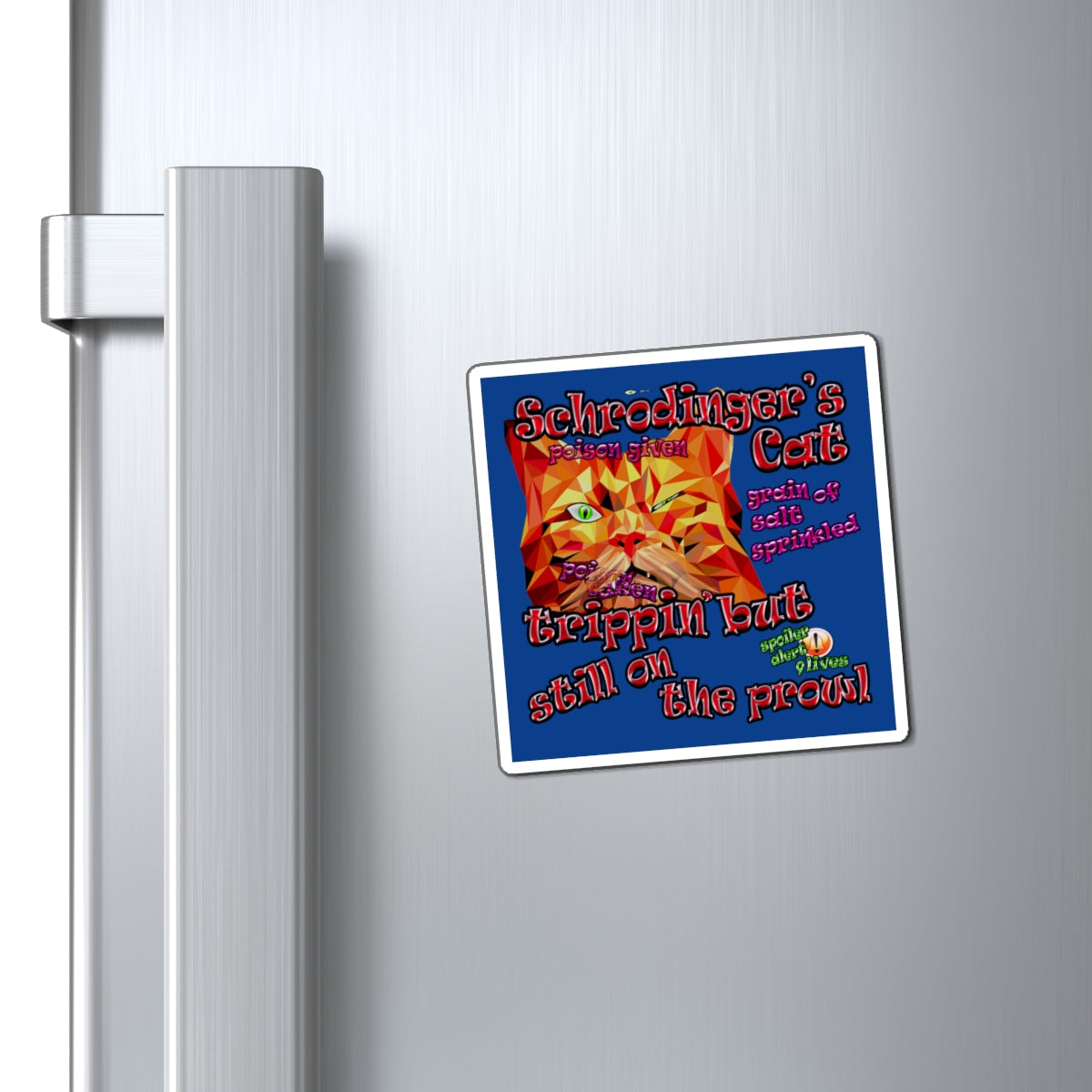 schrodinger's cat - Magnets - (dark blue)