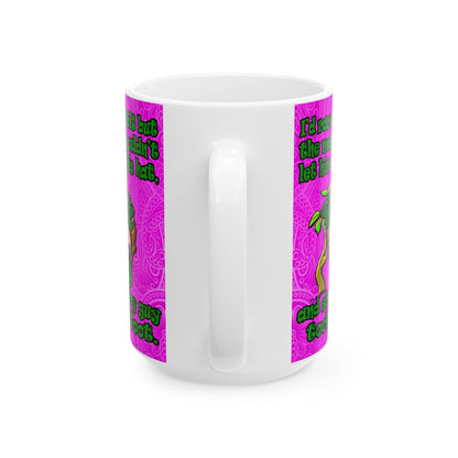 turtle race - White Mug (pink swirl)