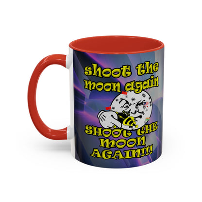 shoot the moon again - Accent Mug (grey-pink wave)