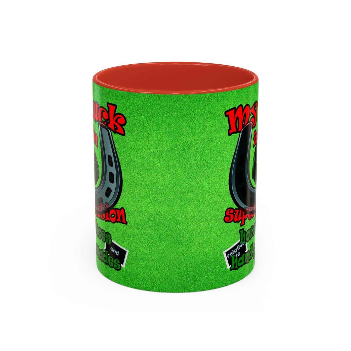 my luck - Accent Mug (green turf)