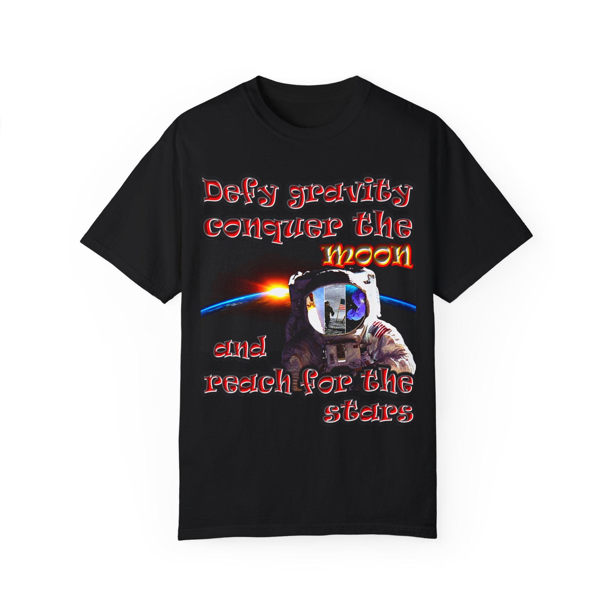 defy conquer reach - Unisex Garment-Dyed T-shirt