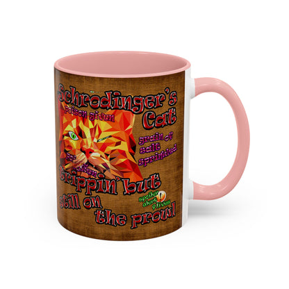 schrodinger's cat - Accent Mug (brown papyrus)