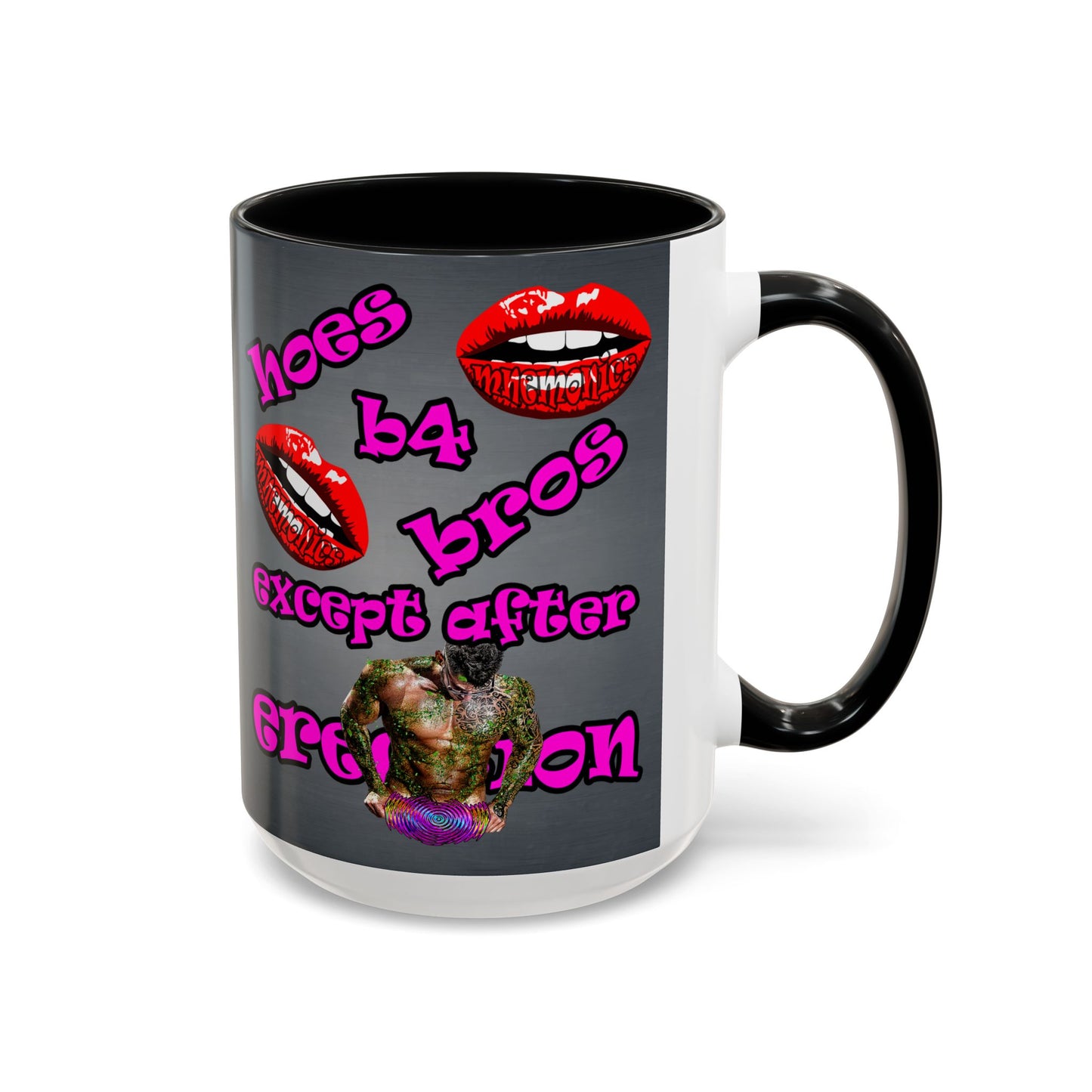 hoes b4 bros - Accent Mug (grey-light grey)