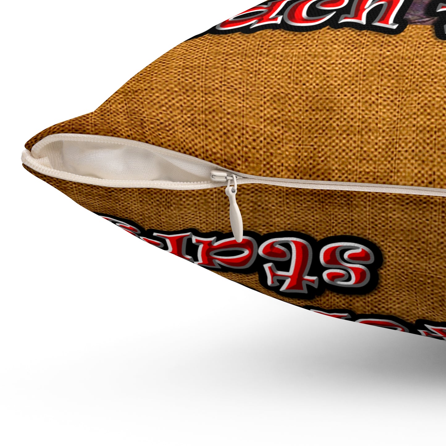 defy conquer reach - Spun Polyester Square Pillow - (dichromatic brown papyrus)