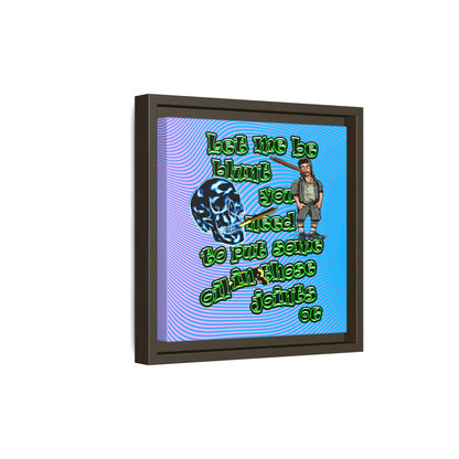 og - framed canvas art (light blue-purple wave)