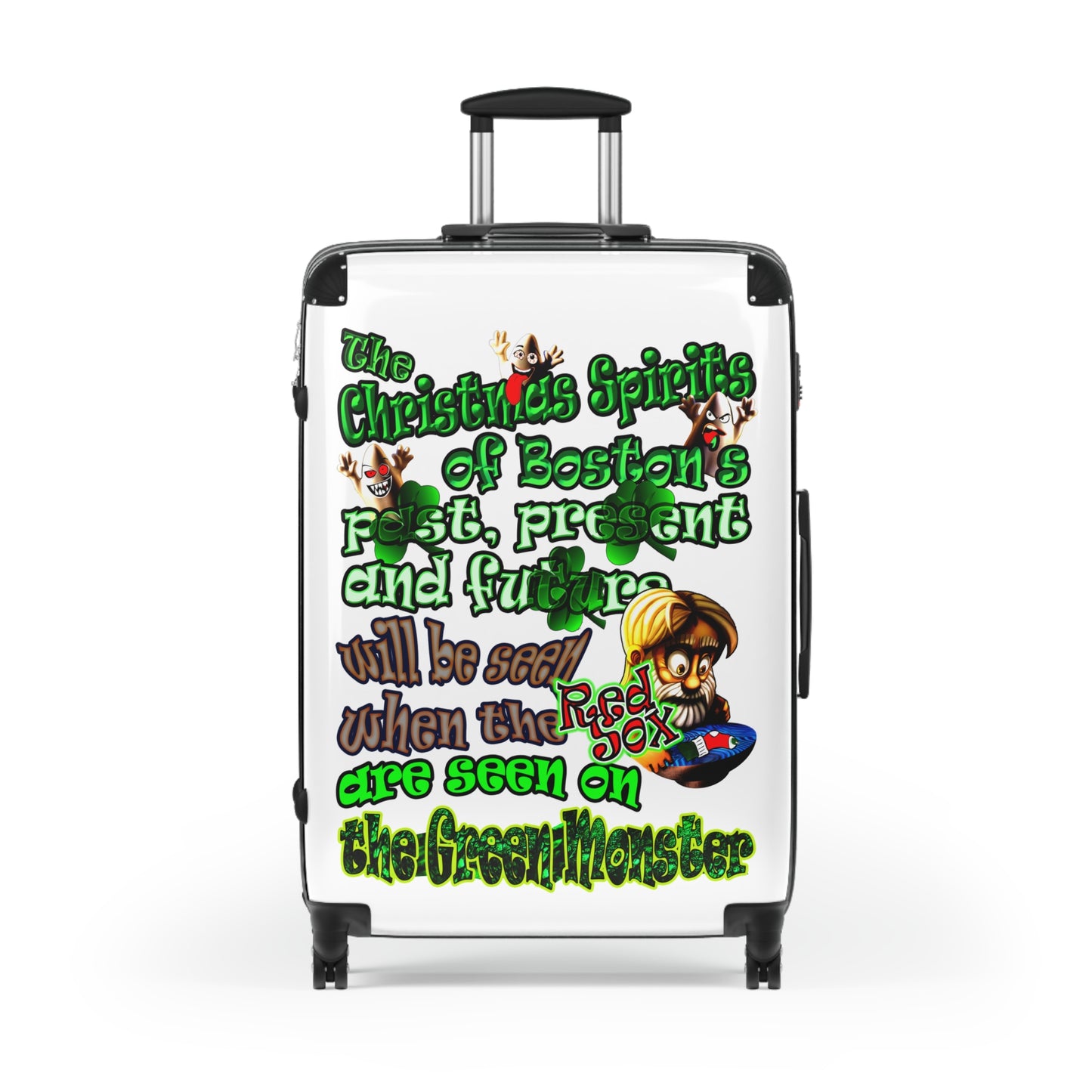 christmas spirits of boston - Suitcase (white)