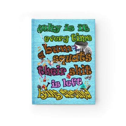 the bum's shit - journal-blank (faded blue)