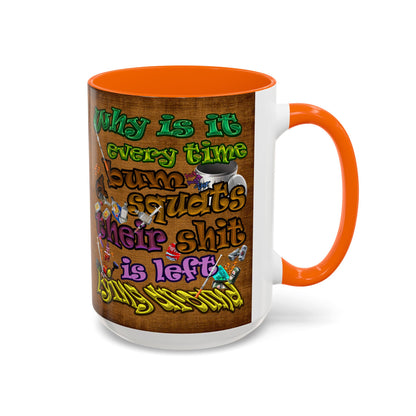 the bum's shit - Accent Mug (brown papyrus)