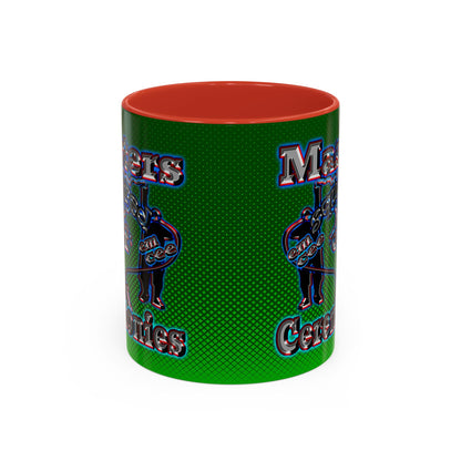 em cee squared - Accent Mug (logo green)