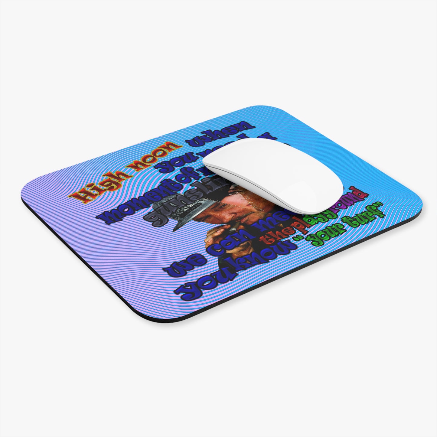 high noon - Mouse Pad (Rectangle) (light blue-purple wave)