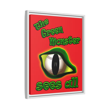 green monster - framed canvas art (red)