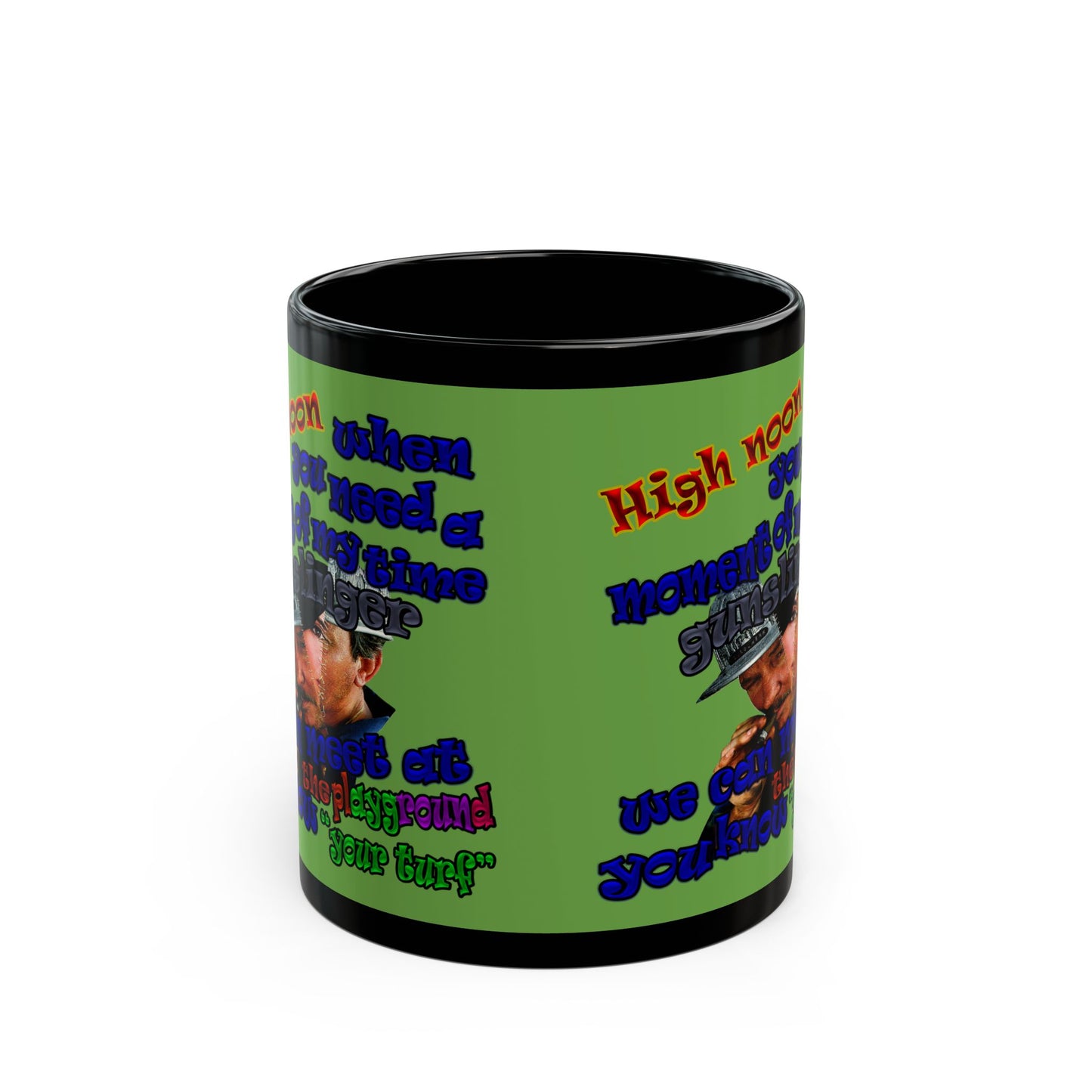 high noon - Black Mug (green)
