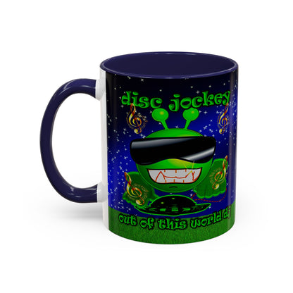 disc jockey - Accent Mug ('snoops' background)