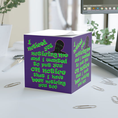 noticed you noticing - note cube (purple)