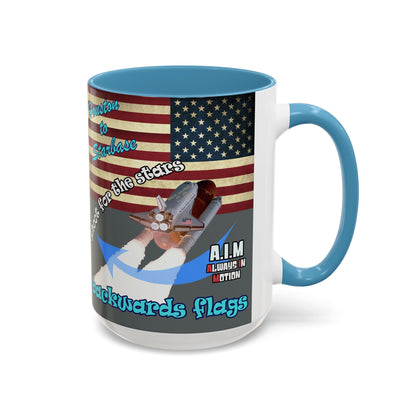 shoot for the stars - Accent Mug (dark grey)