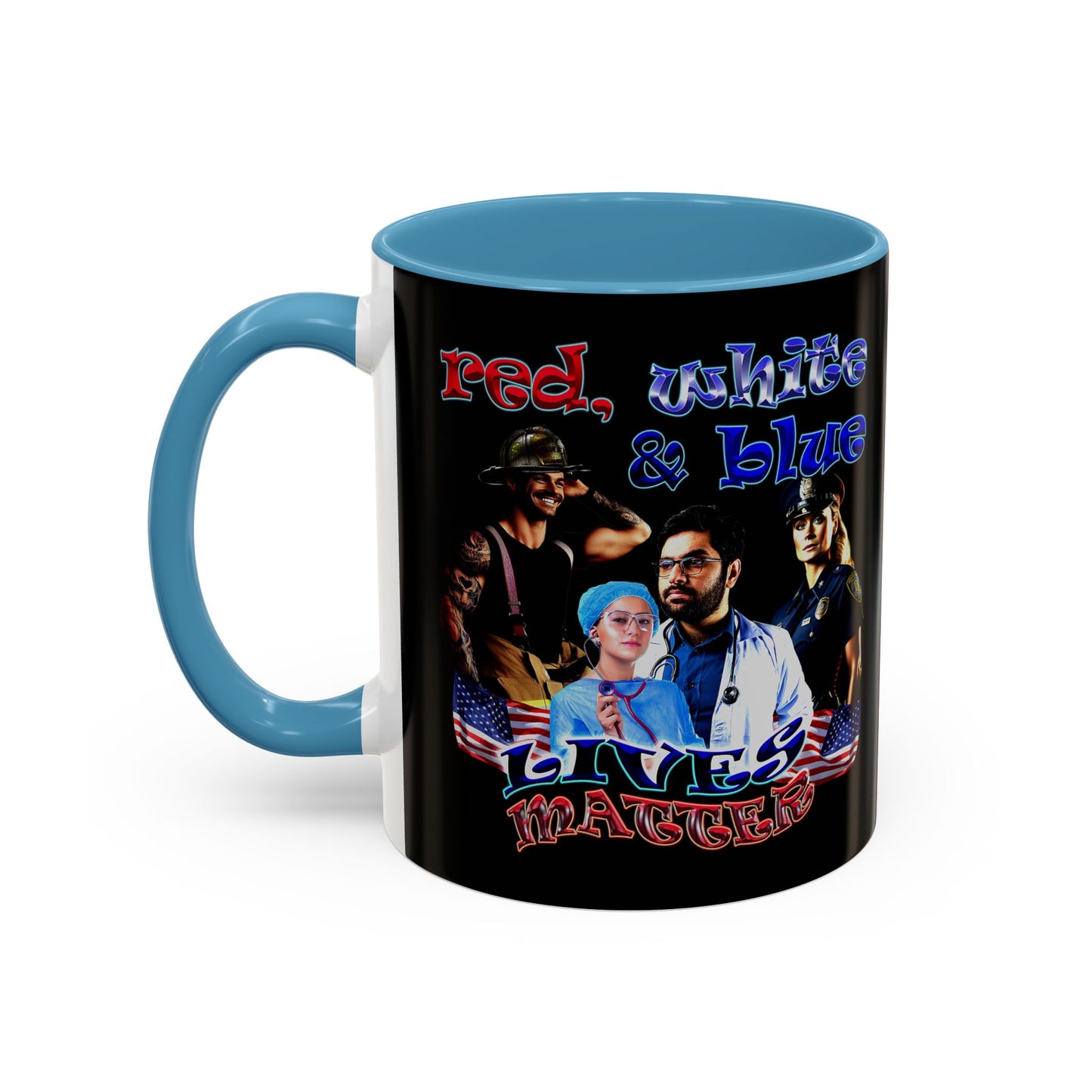rw&b lives matter - Accent Mug (black)