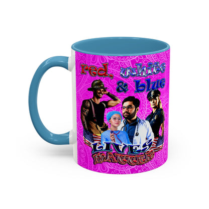 rw&b lives matter - Accent Mug (pink swirl)