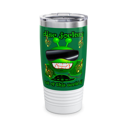 disc jockey - Ringneck Tumbler, 20oz (dark green)