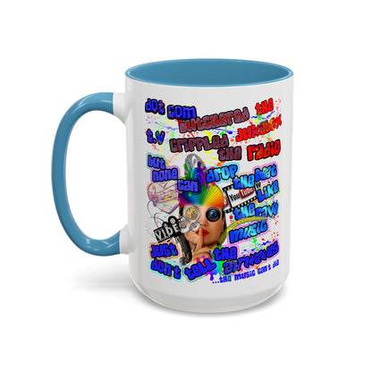 drop the beat - Accent Mug (white)