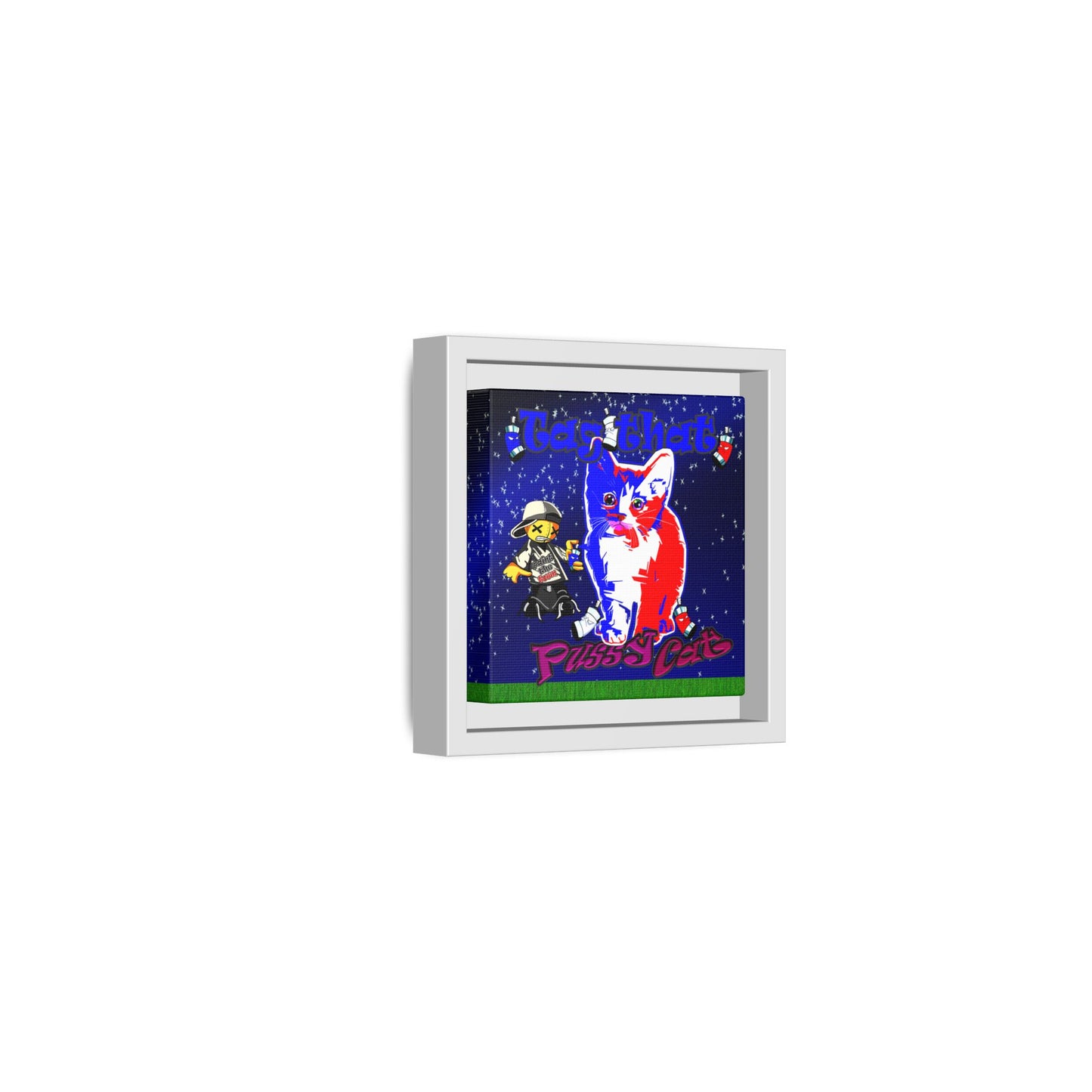 tag that - framed canvas art ('snoops' background)