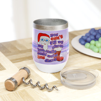 santa's shoes - Chill Wine Tumbler (light blue-pink wave)