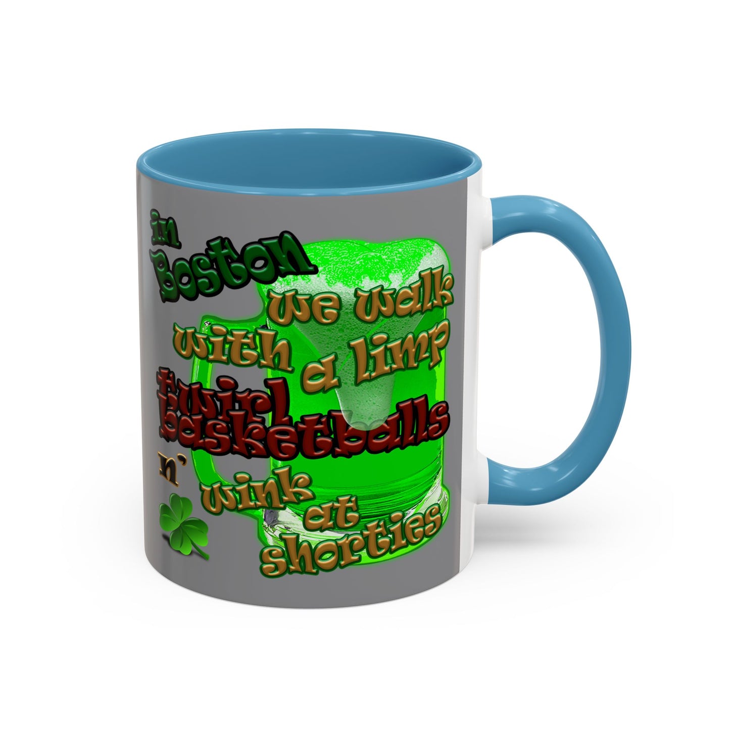 celtics logo - Accent Mug (grey)