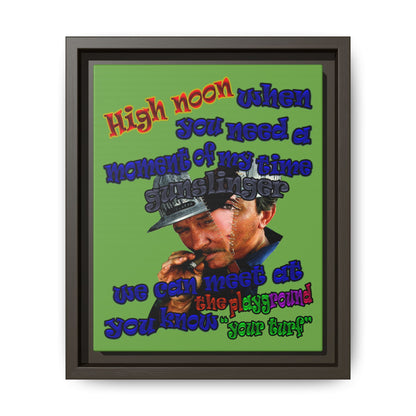 high noon - framed canvas art (green)
