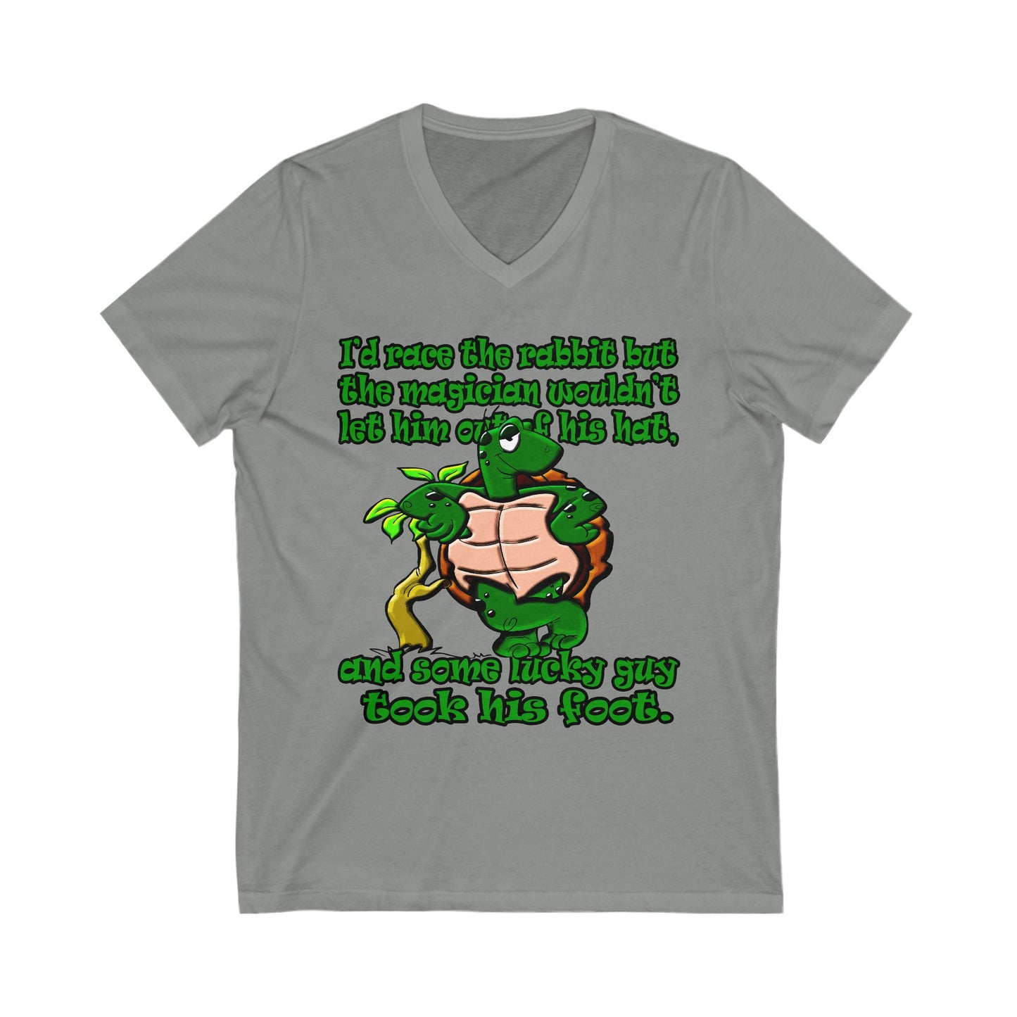 turtle race - Unisex Jersey Short Sleeve V-Neck Tee