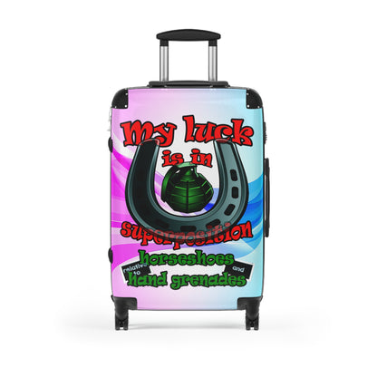 my luck - Suitcase (light blue-pink wave)