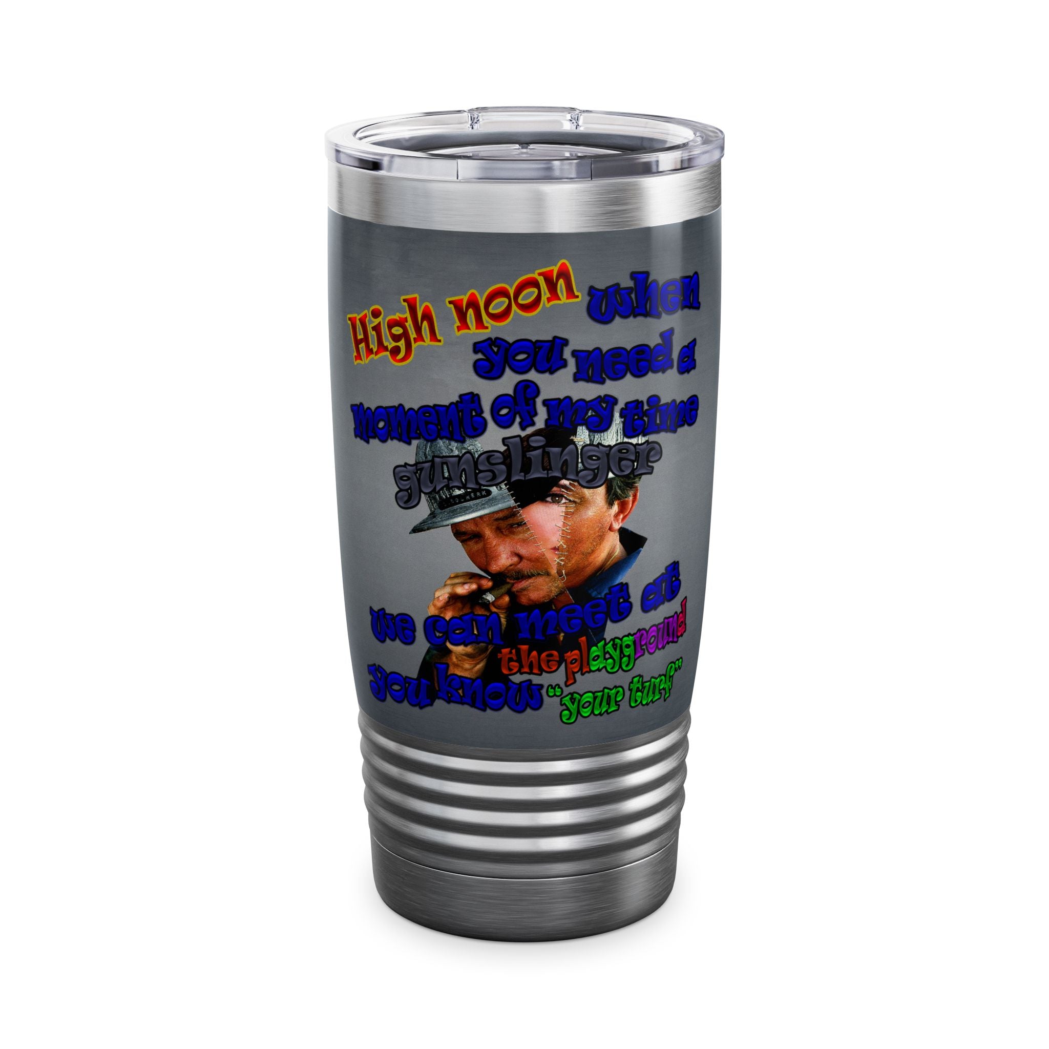 high noon - Ringneck Tumbler, 20oz (grey-light grey)
