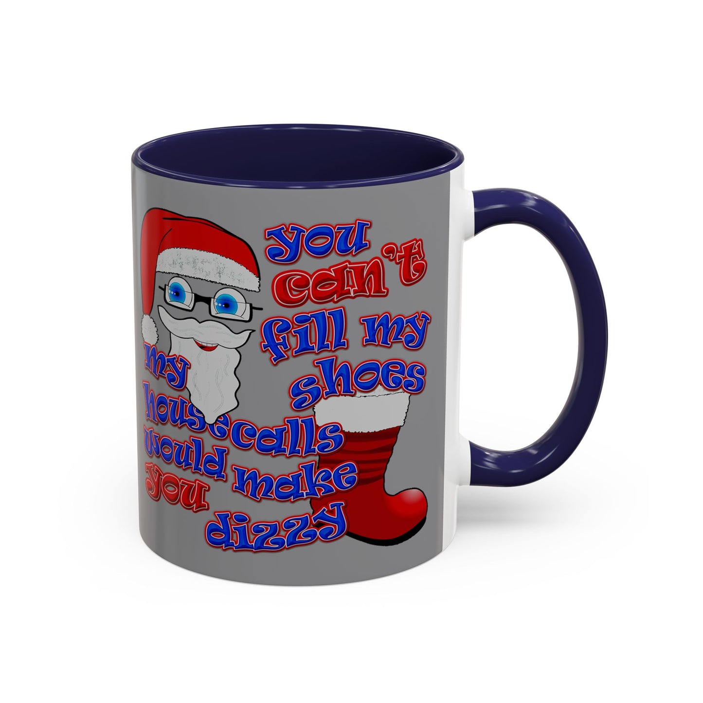 santa's shoes - Accent Mug (grey)