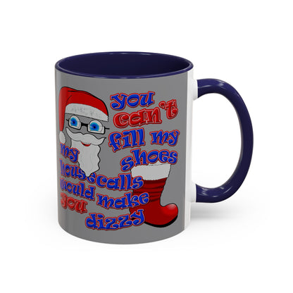 santa's shoes - Accent Mug (grey)