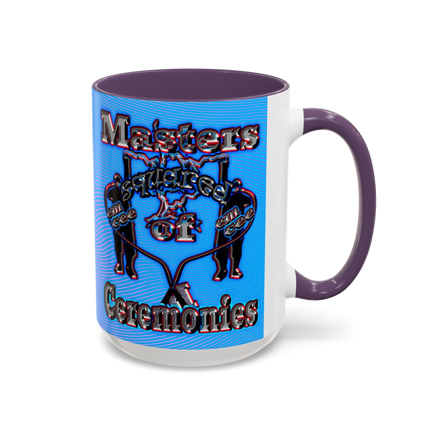 em cee squared - Accent Mug (light blue-purple wave)