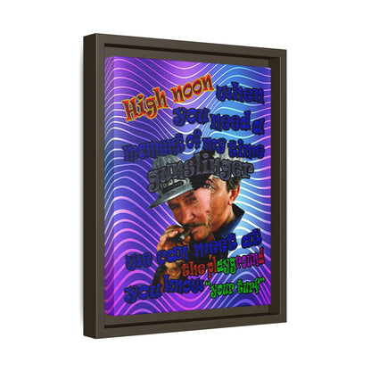 high noon - framed canvas art (purple wave)