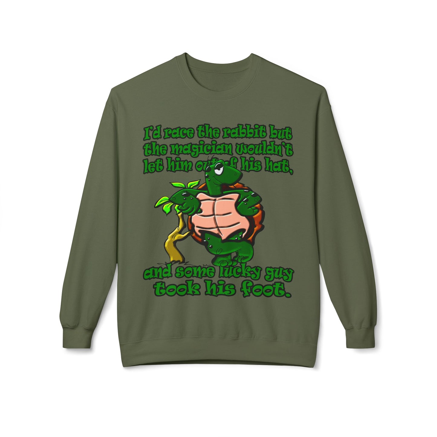 turtle race - Unisex Midweight Softstyle Fleece Crewneck Sweatshirt