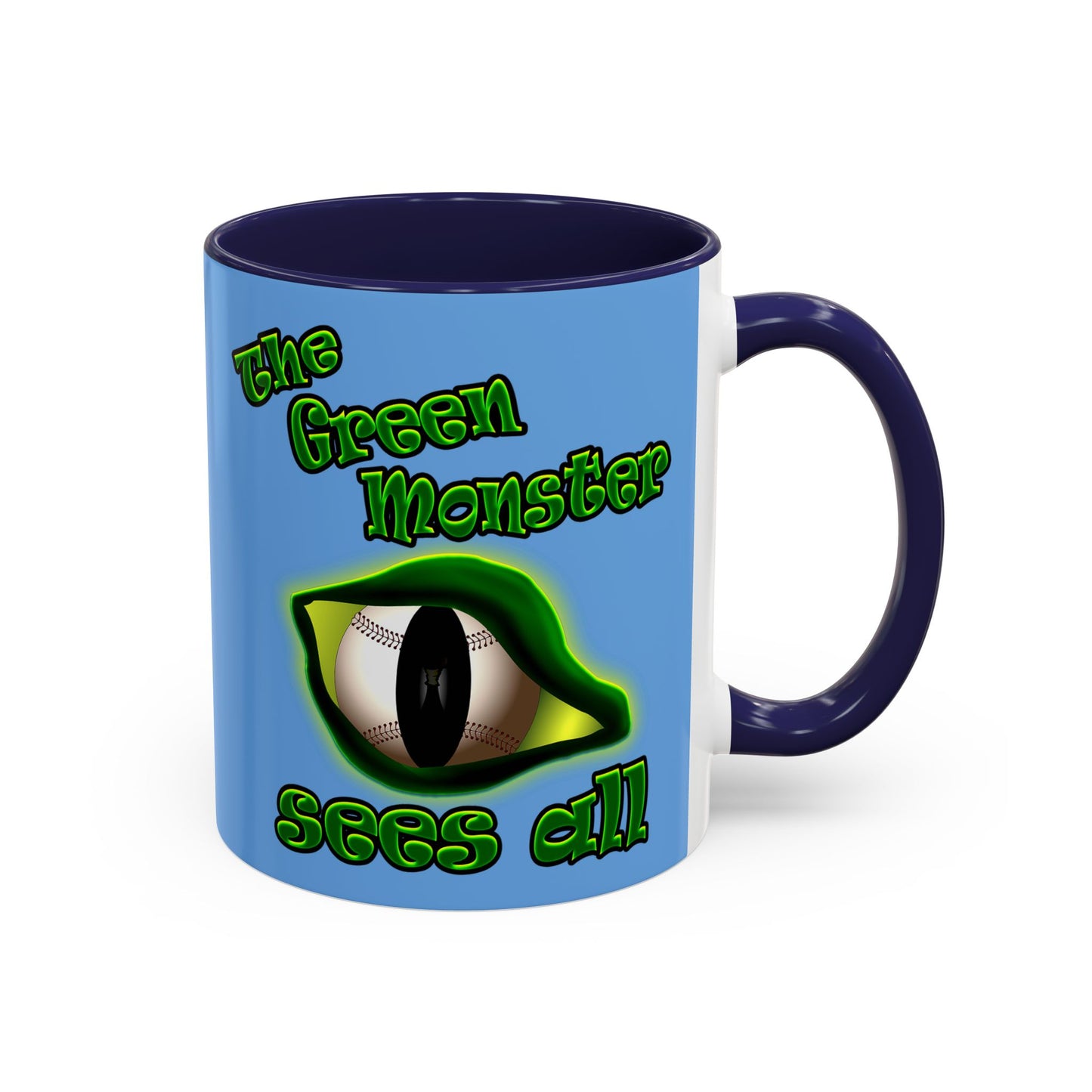green monster - Accent Mug (light blue)