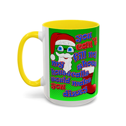 santa's shoes - Accent Mug (logo green)