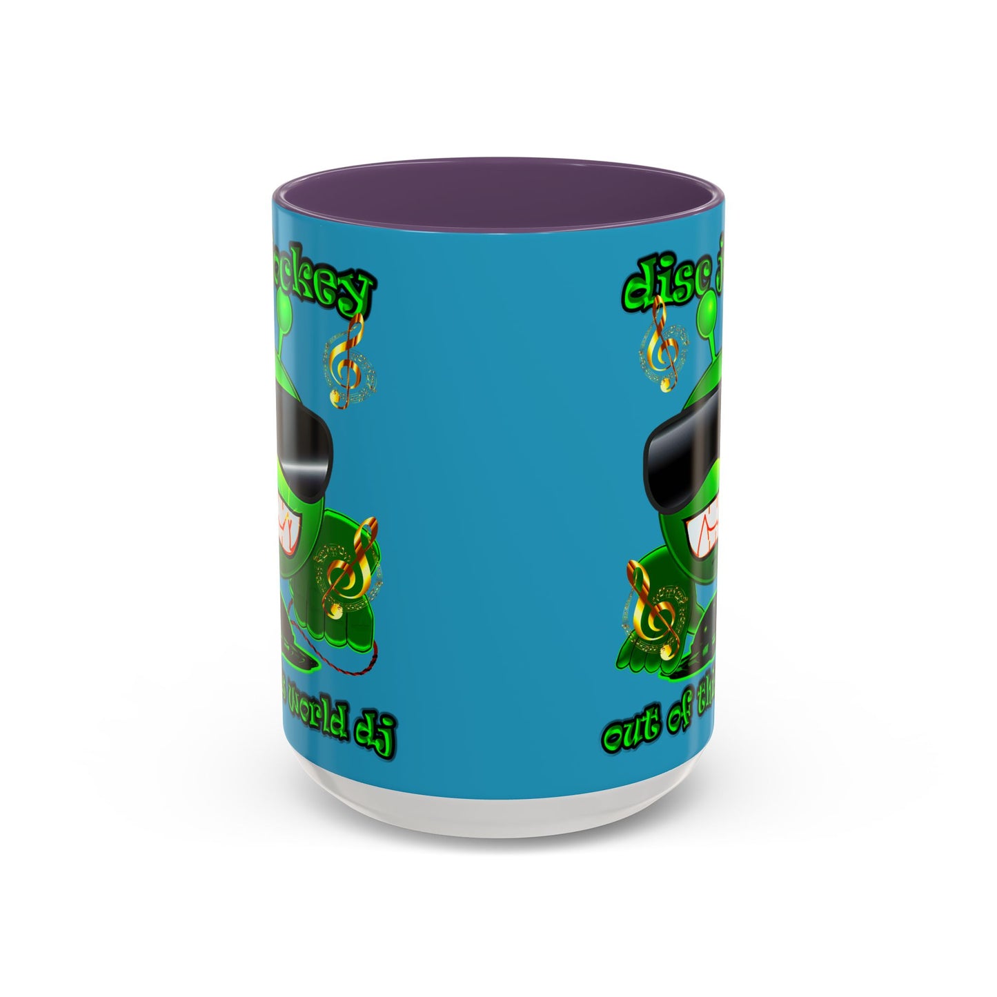 disc jockey - Accent Mug (turquoise)