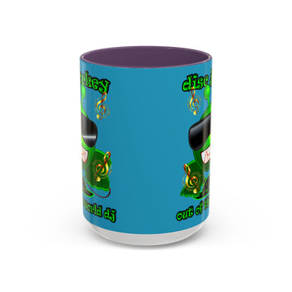 disc jockey - Accent Mug (turquoise)