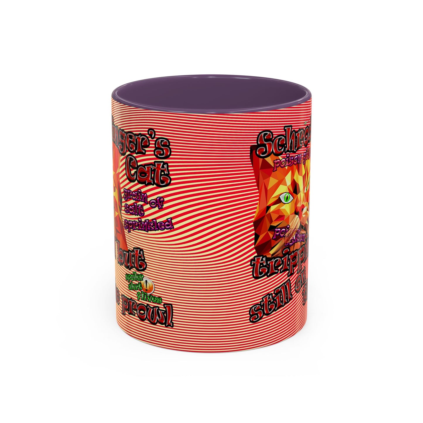 schrodinger's cat - Accent Mug (yellow-orange wave)