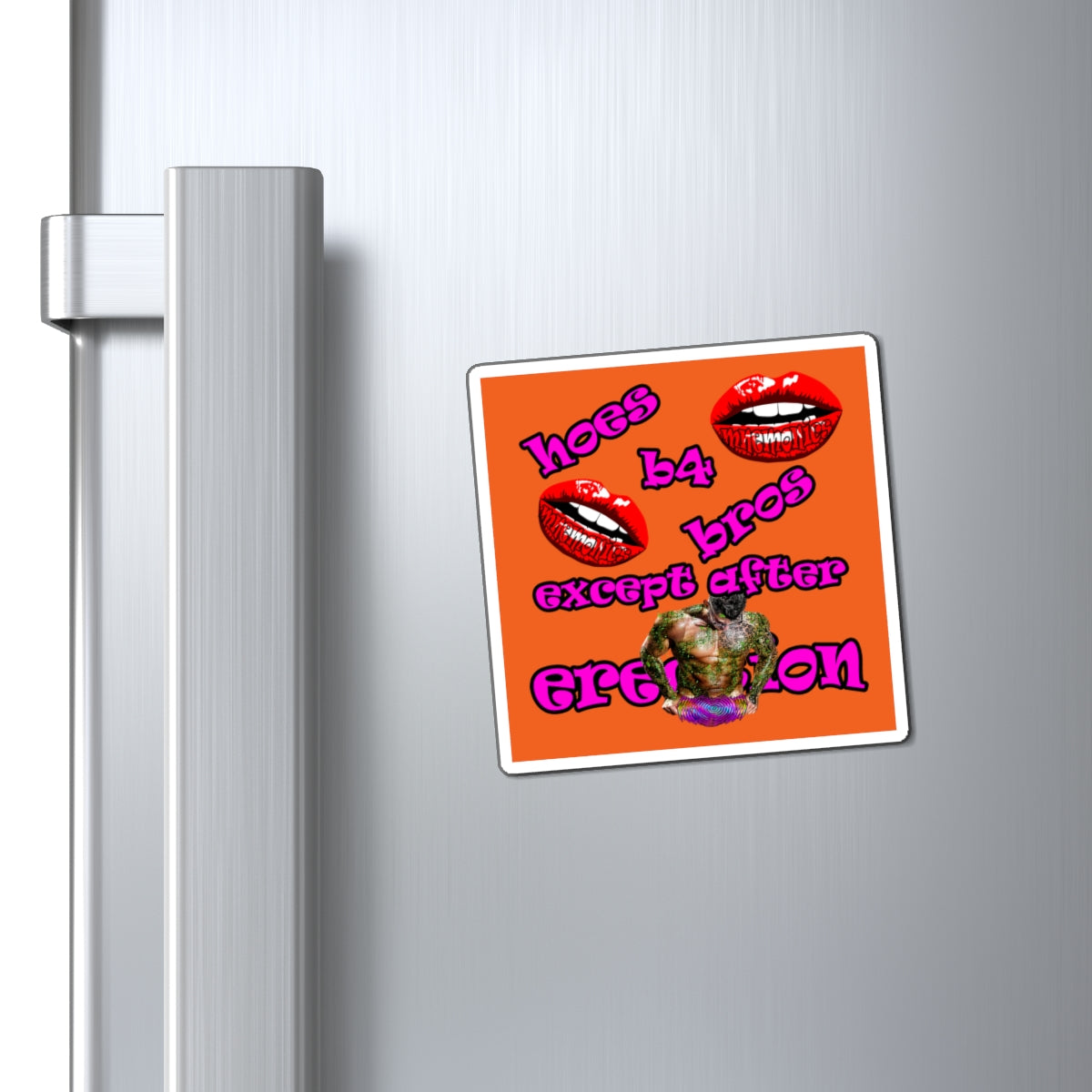 hoes b4 bros - Magnets - (orange)