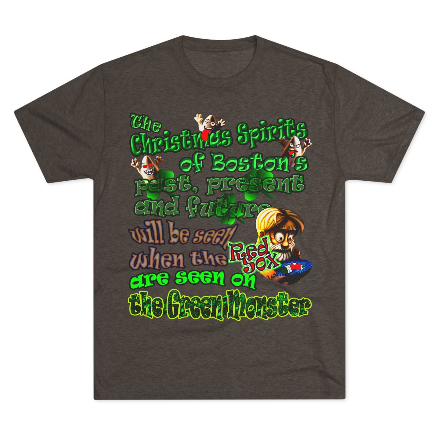 christmas spirits of boston - Unisex Tri-Blend Crew Tee