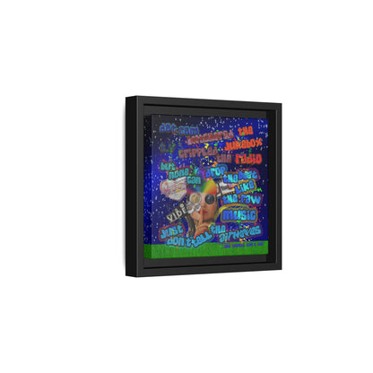 drop the beat - framed canvas art ('snoops' background)