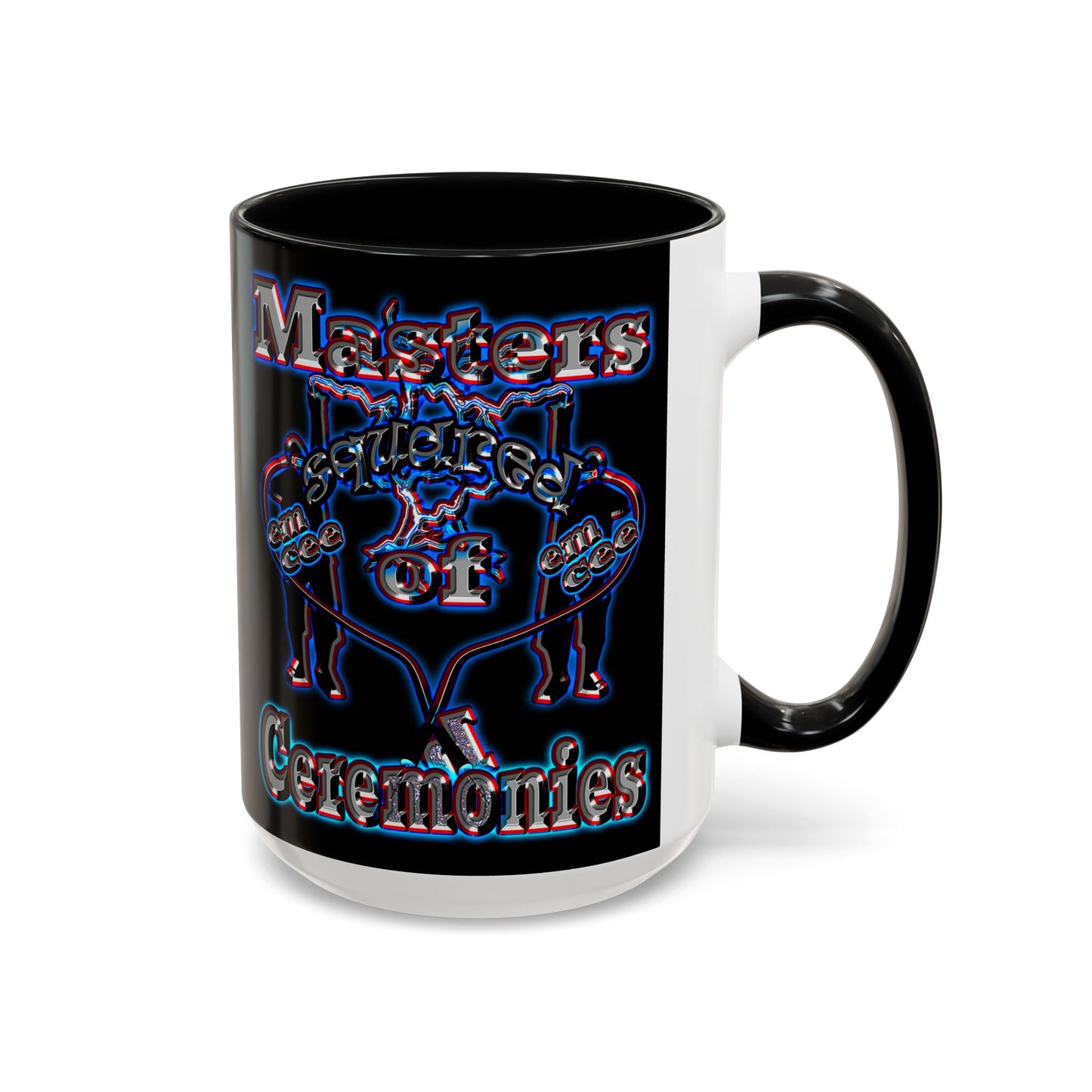 em cee squared - Accent Mug (black)