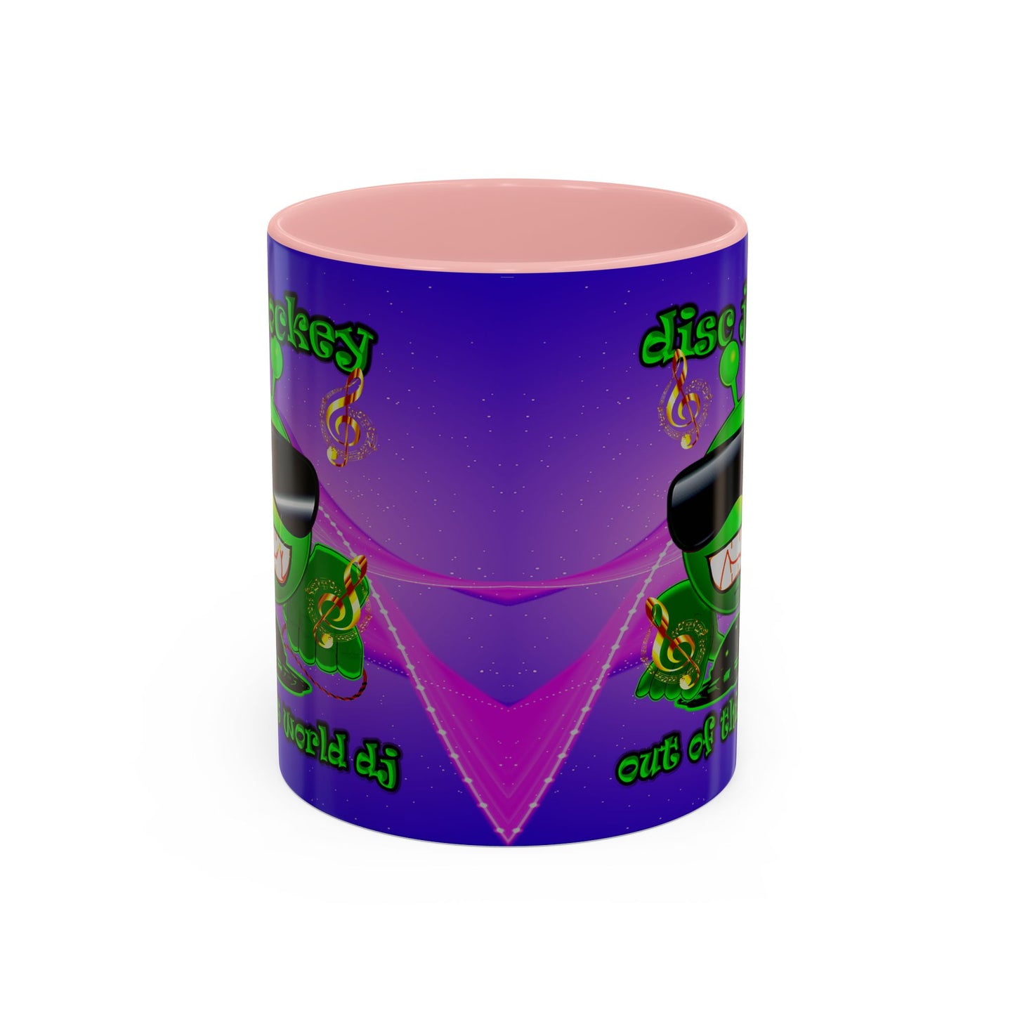 disc jockey - Accent Mug (purple-pink wave)