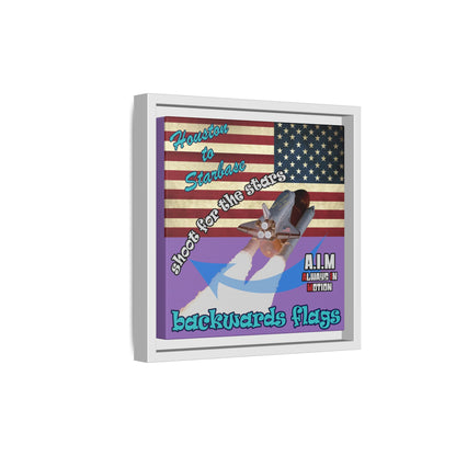 shoot for the stars - framed canvas art (light purple)