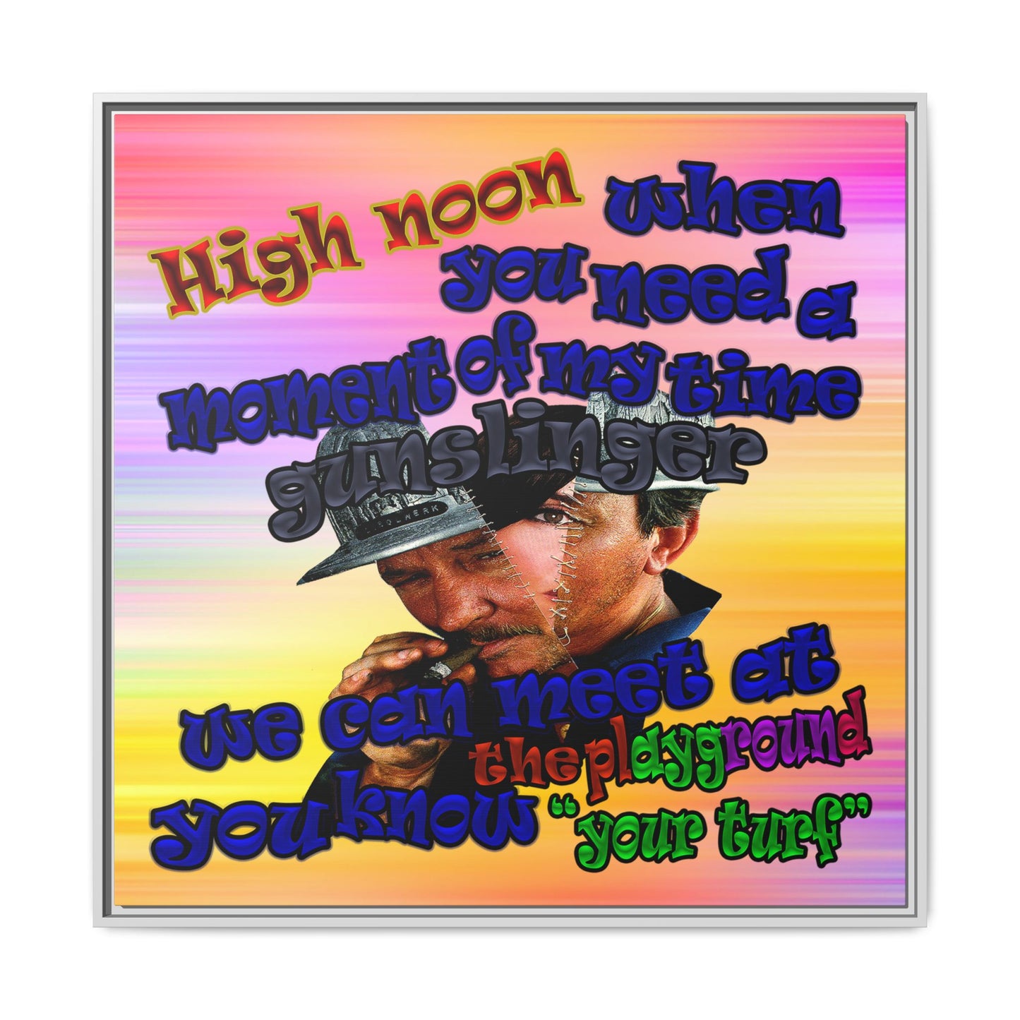 high noon - framed canvas art (color blur)