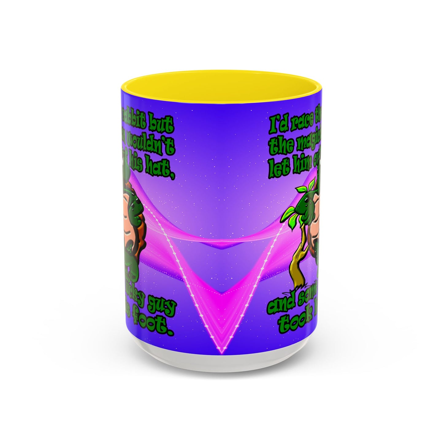 turtle race - Accent Mug (purple-pink wave)